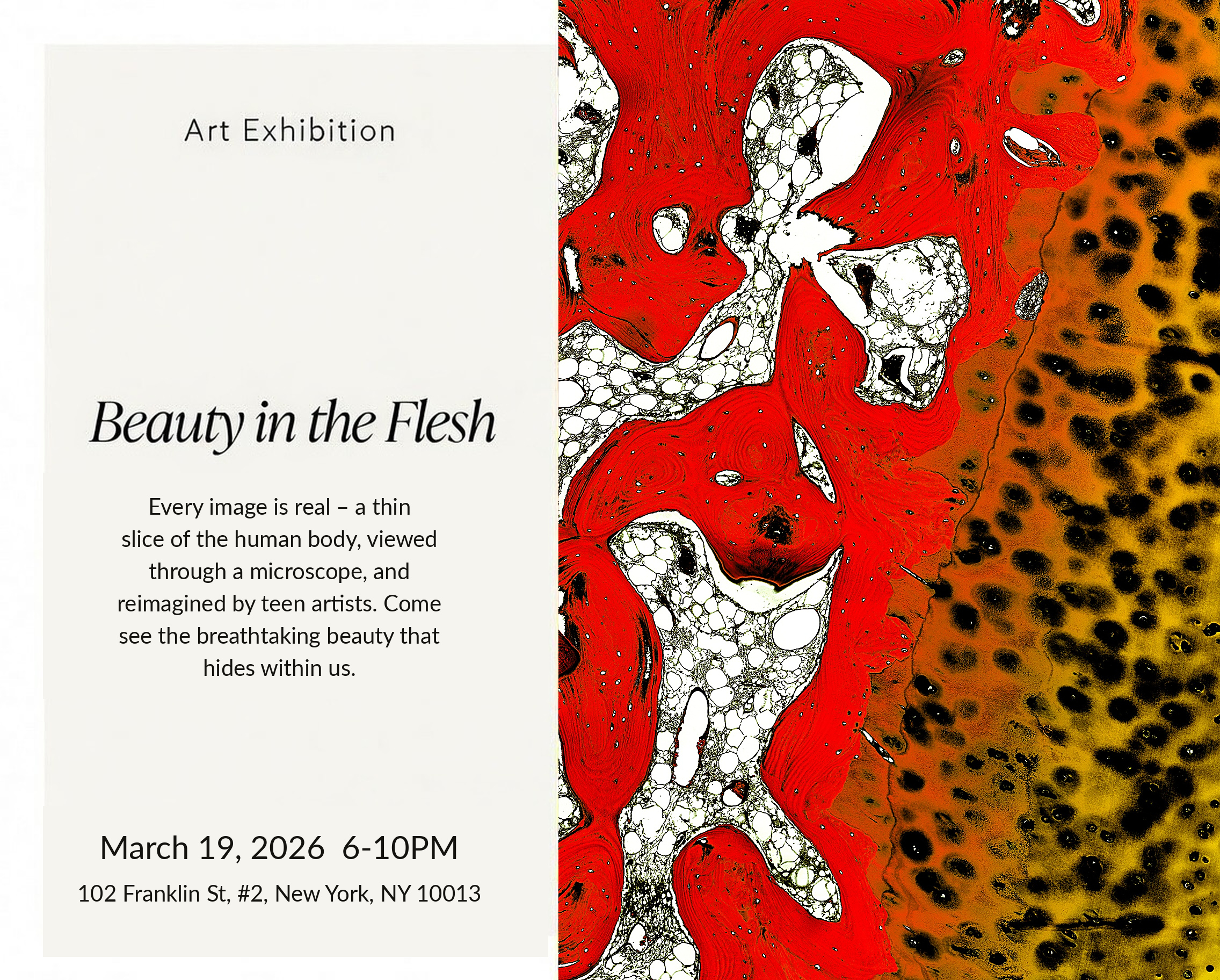 Beauty in the Flesh Exhibition Invite